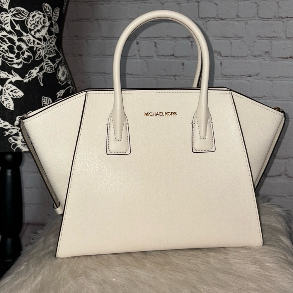 Michael Kors AVRIL Lge TZ Satchel/HAMILTON Lge Continental Wallet 2pc Set - Picture 2 of 11